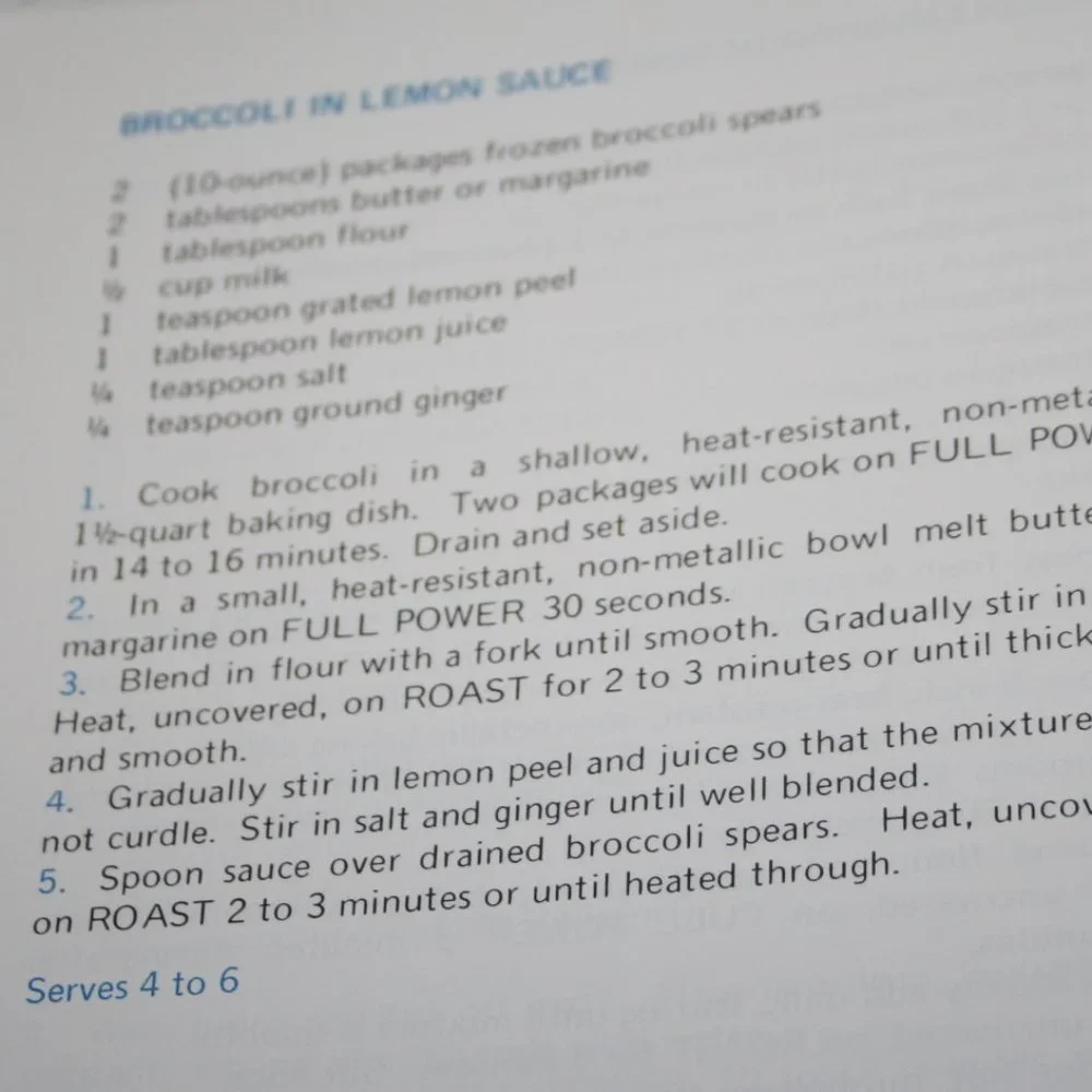 Vintage Mircowave Oven Cook Book Binder (ba)